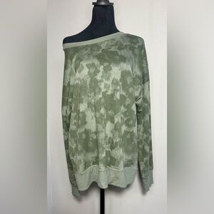 Mondetta, Camo Floral Long Sleeve Pullover Soft Tencel Sweatshirt, Size XL NWOT